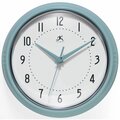 Infinity Instruments Retro Round Baby Blue Wall Clock, 9.5 in. 10940BB